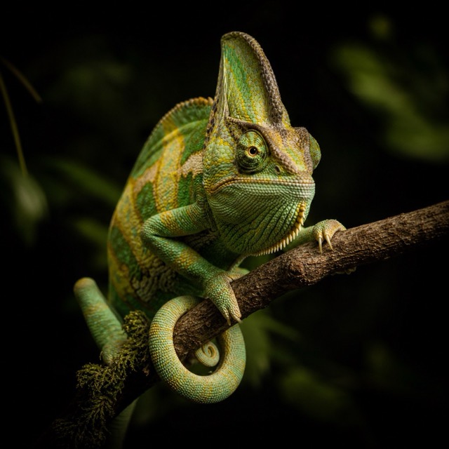Caméléon casqué du Yémen