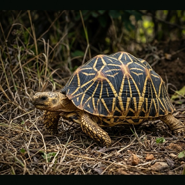 Tortue étoilée d'Inde