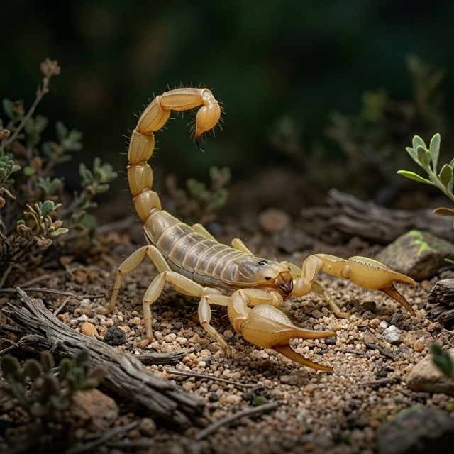 Scorpion velu du désert